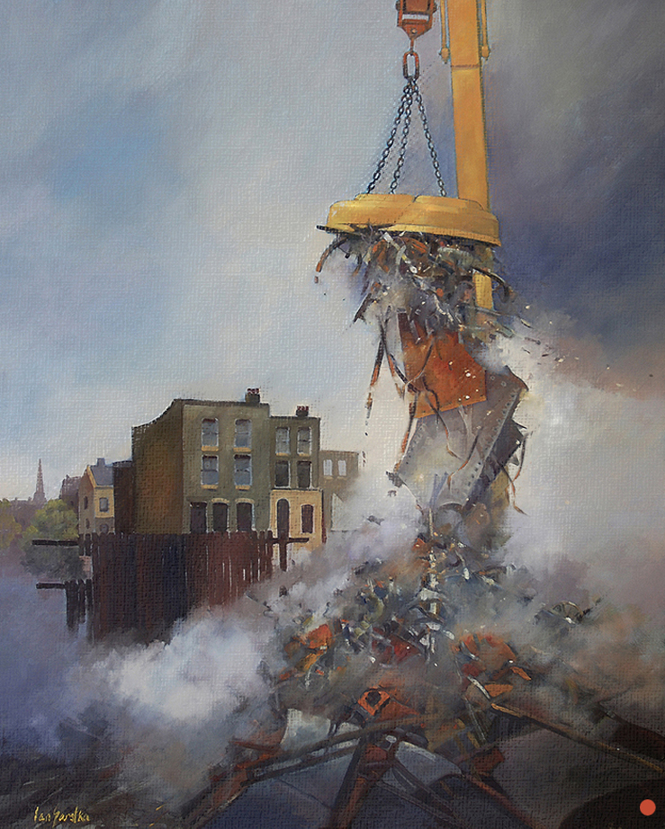 London Docks paintings-scrapyard